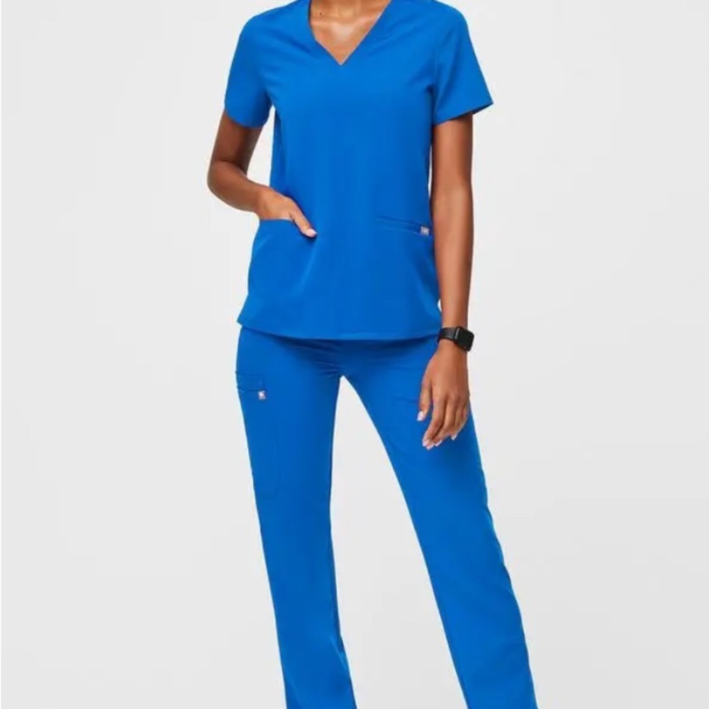 Figs royal blue scrub set